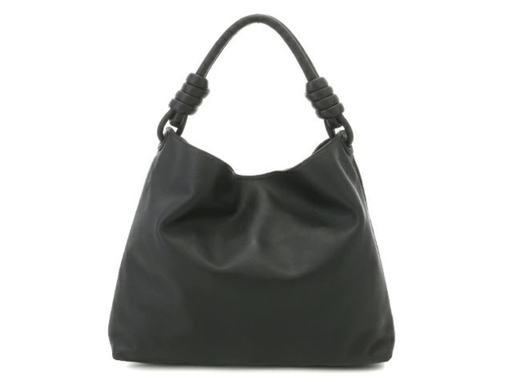 Loewe Flamenco Hobo Shoulder Bag Black Calfskin